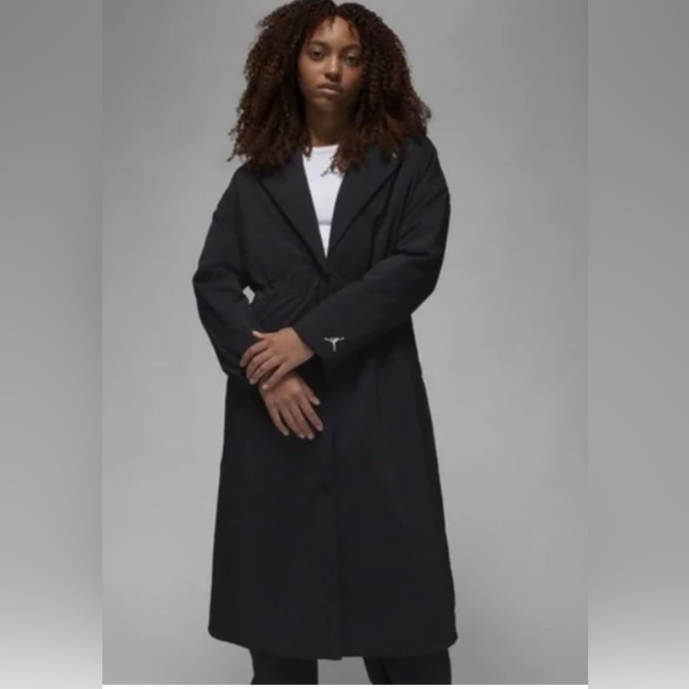 NWT! Women's Jordan Flight Trench Jacket, Size XL in Black